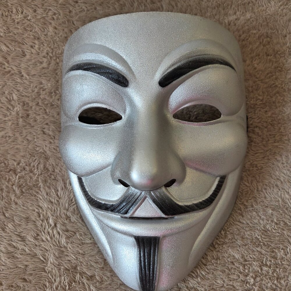 Silver Masquerade Guy Fawkes Mask – New